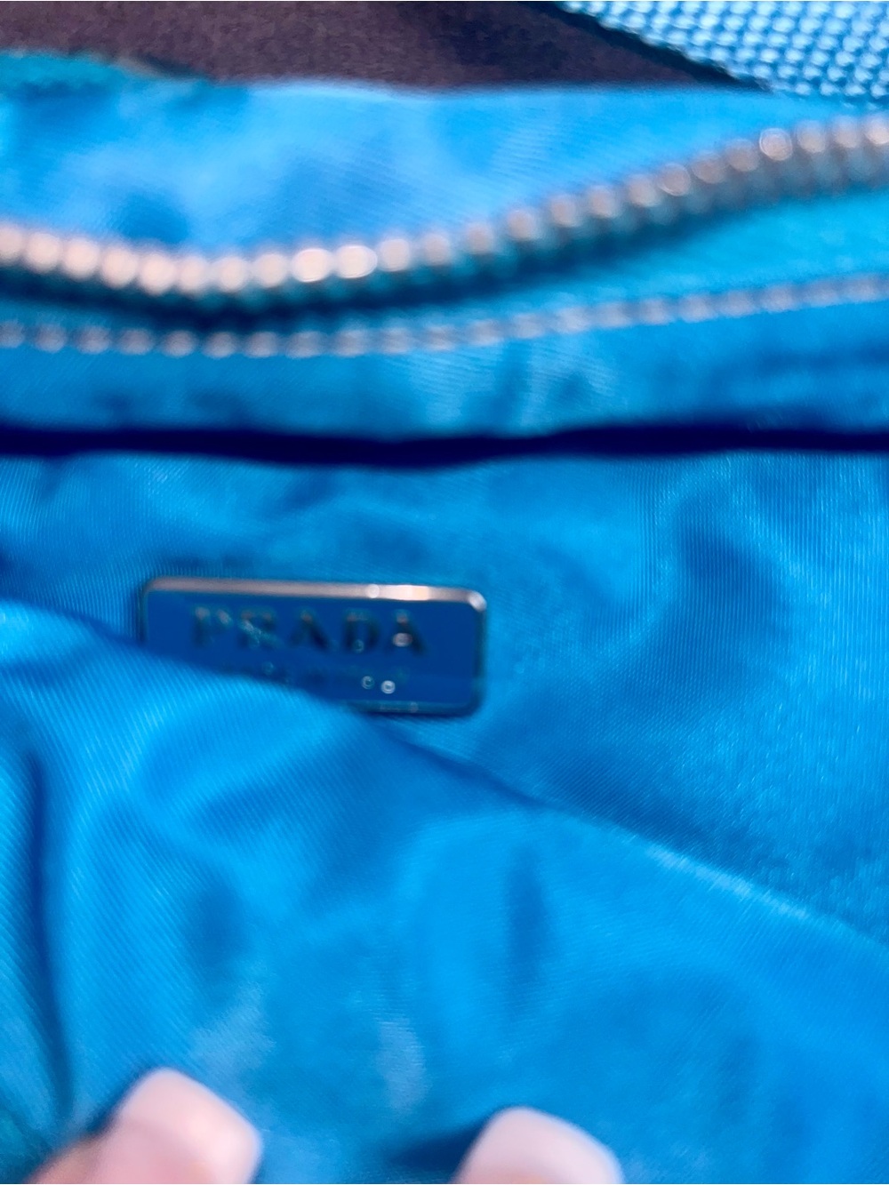 Prada Turquoise Blue Nylon Crossbody Bag - Picture 3 of 4